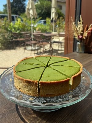 Flan matcha sans gluten et sans lactose, 8 personnes, Piaf Gluten Free Genève